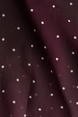 Robe avec col écharpe - Bordeaux/pois — photo 4