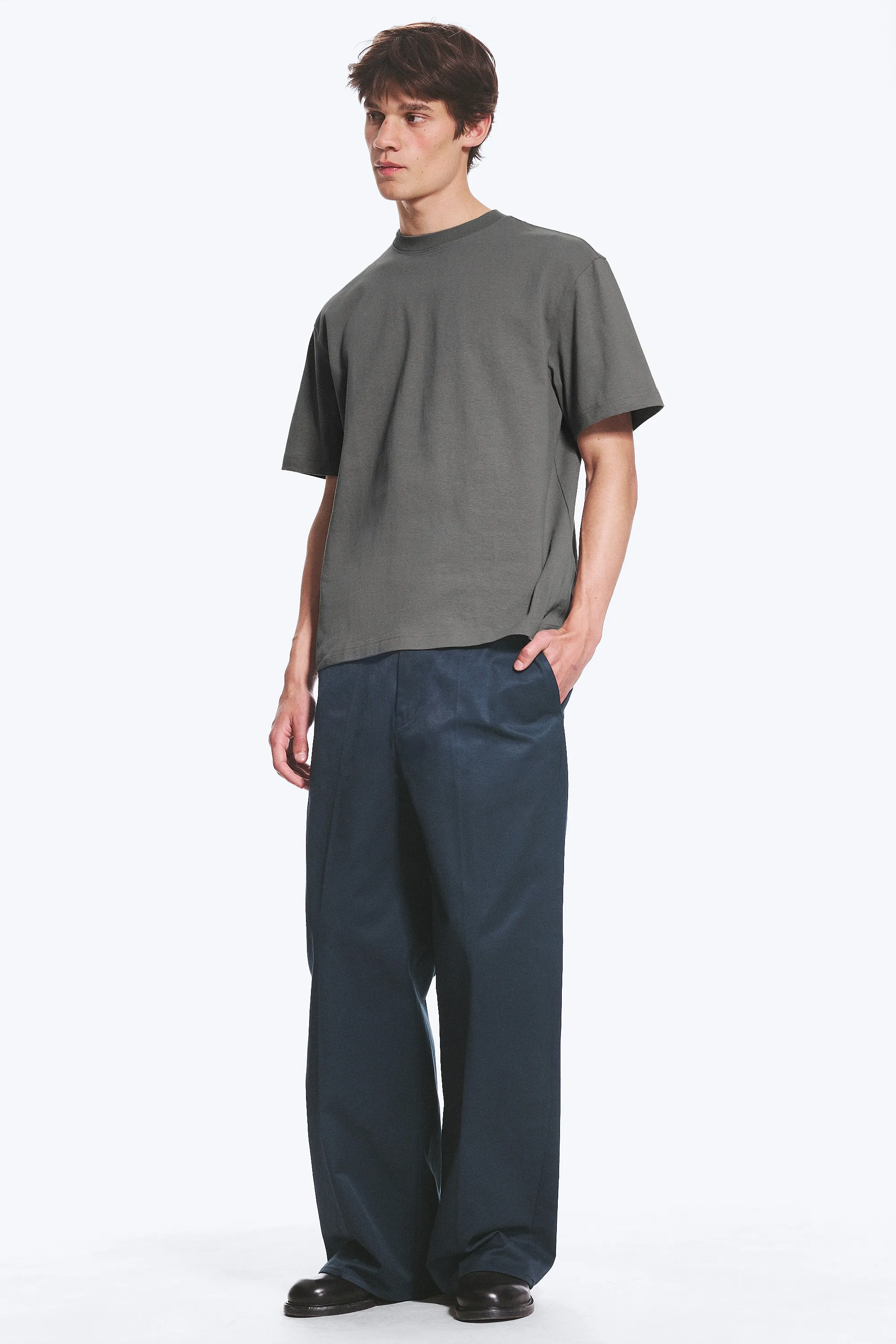 T-SHIRT COUPE DÉCONTRACTÉE - Gris cendré