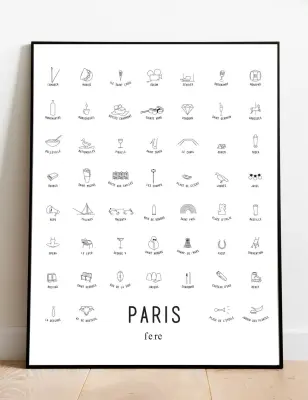 Affiche 40x30 Paris (au choix) – Fere — photo 2