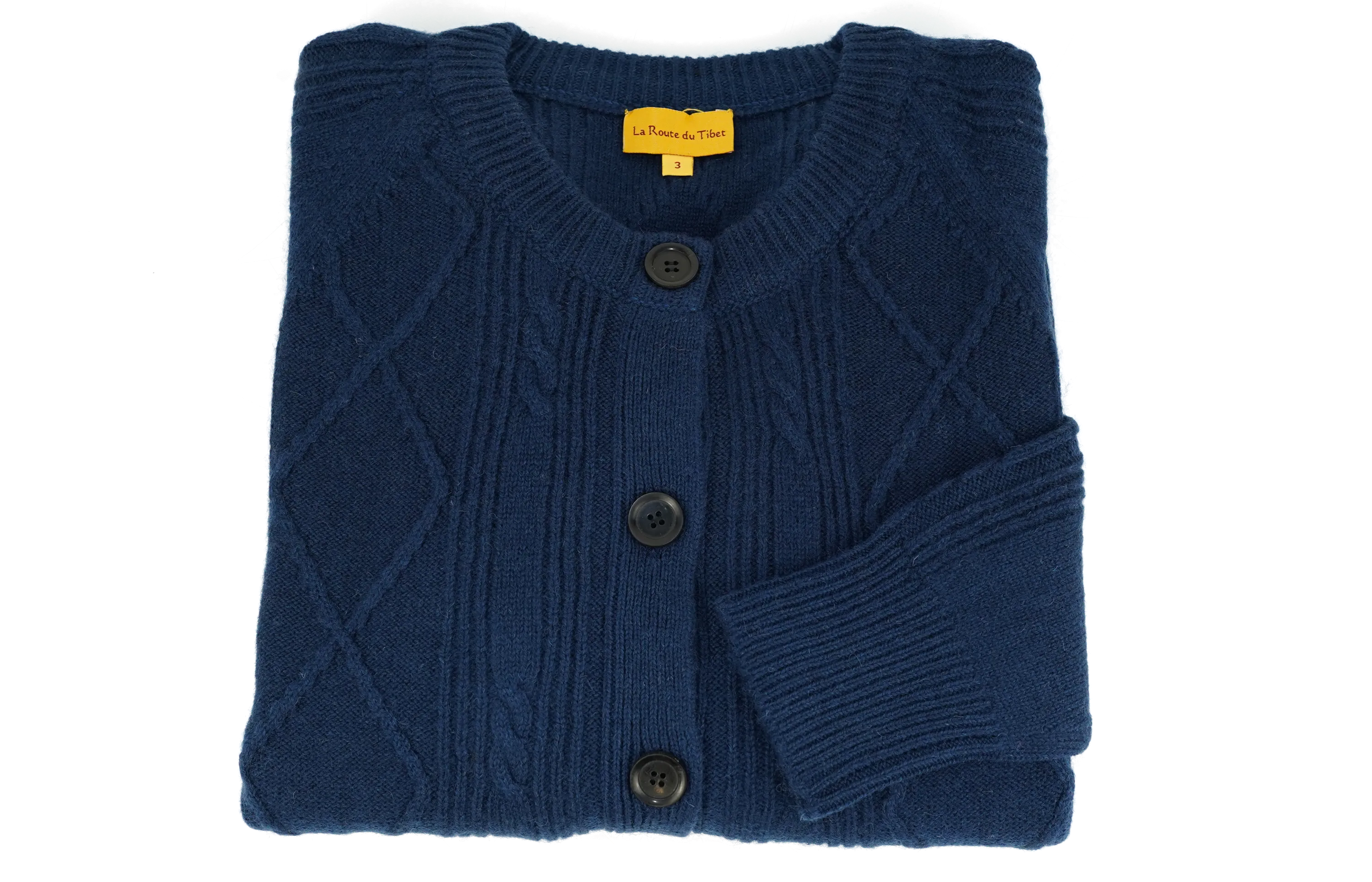 Cardigan en laine - bleu nuit