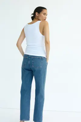 MAMA Slim Mom Ankle Jeans - Bleu denim — photo 1