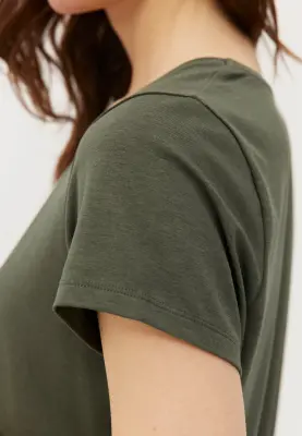 Le t-shirt Tencel - Kaki — photo 4