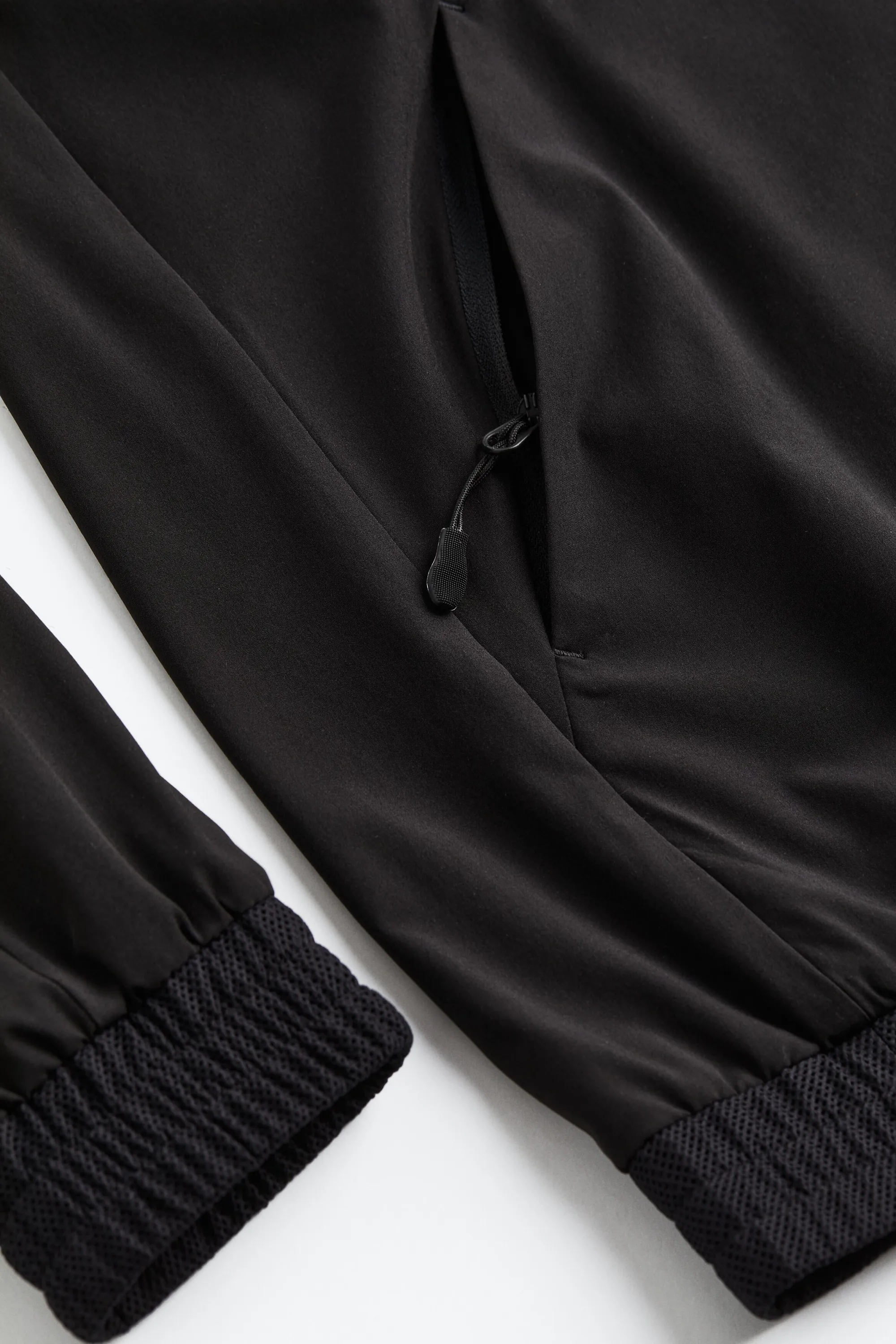 Sweat de sport en textile DryMove™ avec col zippé - Noir