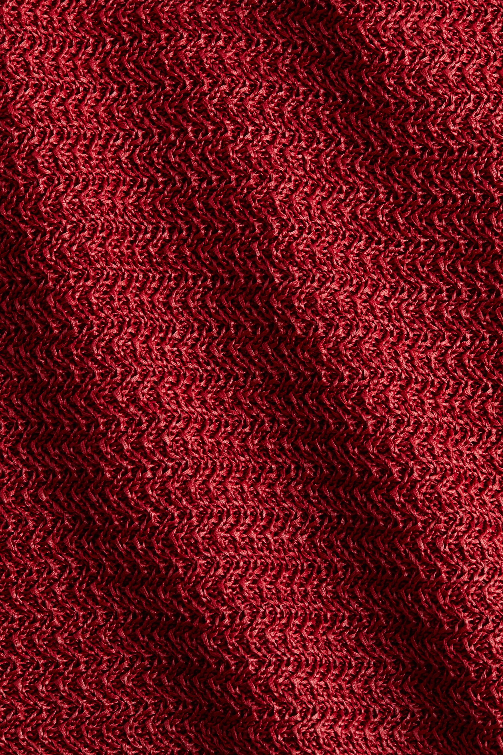 Robe de plage en maille texturée - Rouge foncé