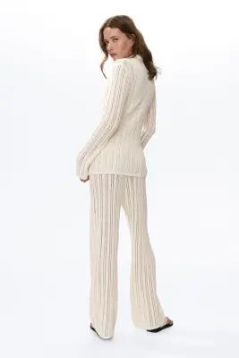 Chemise façon crochet - Beige clair — photo 4