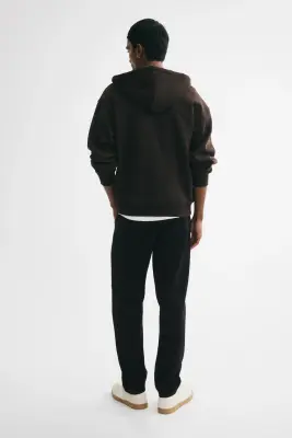 Pantalon jogger Regular Fit en interlock - Noir — photo 4
