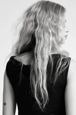 Robe asymétrique à effet drapé - Noir — photo 4