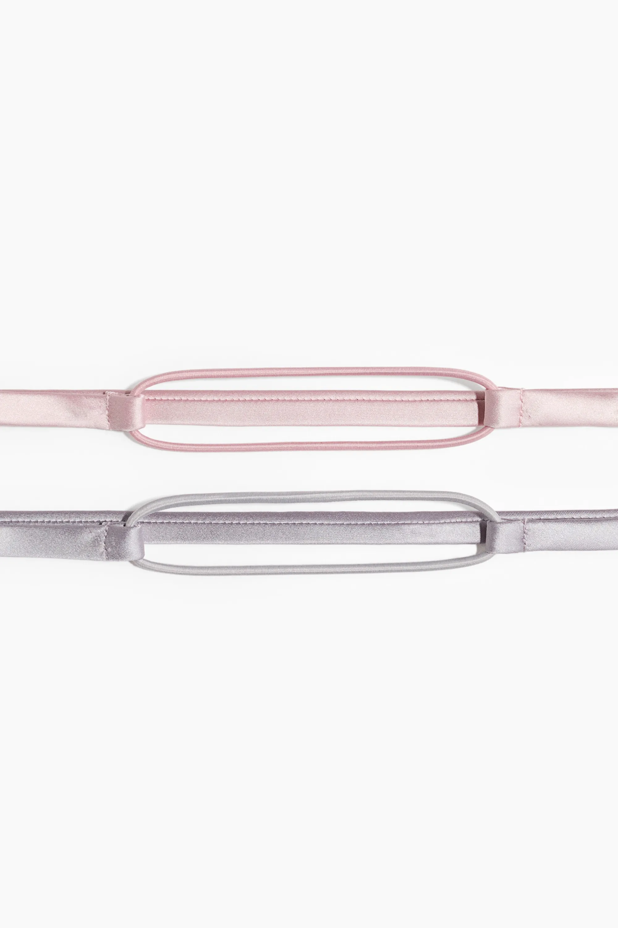 Lot de 2 bandeaux - Rose clair/argenté