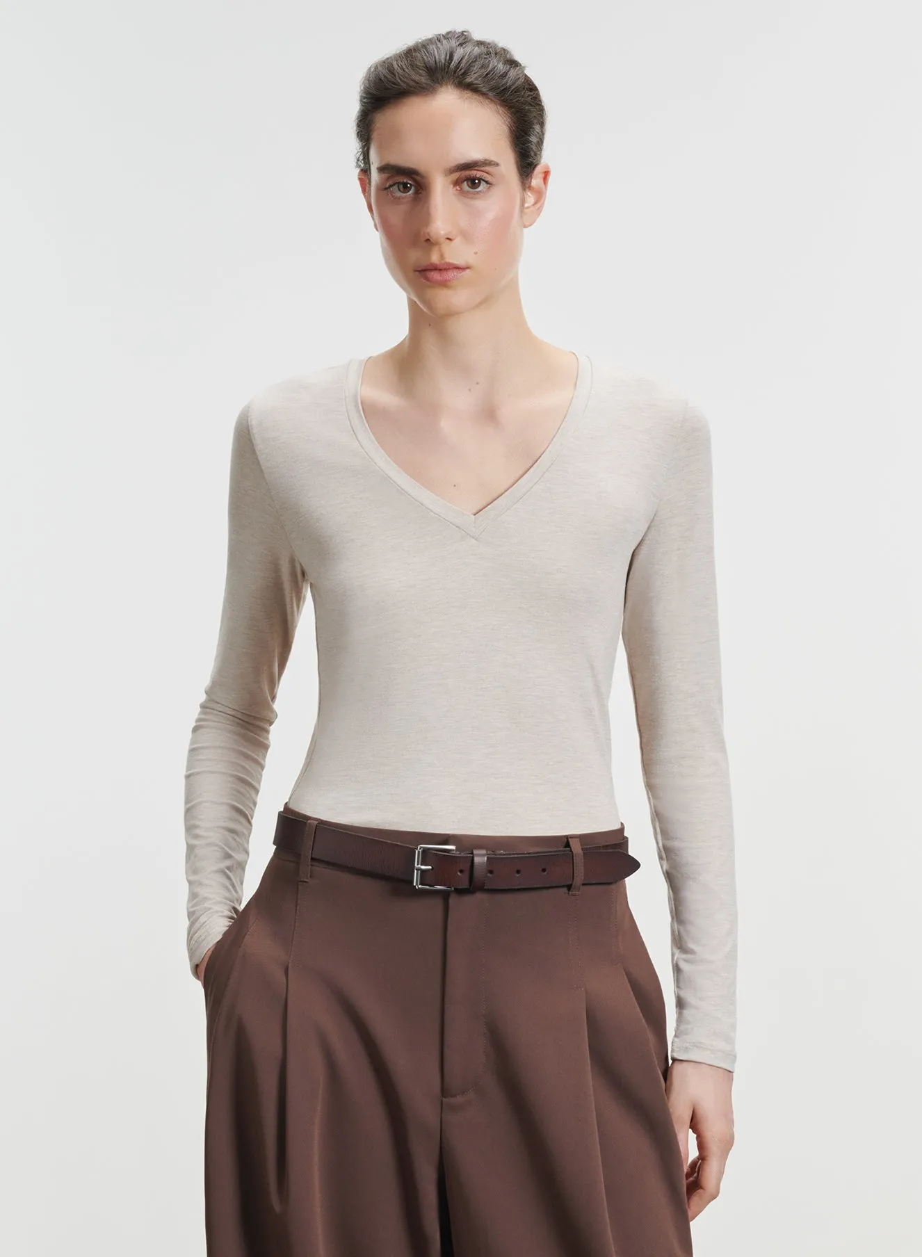 T-shirt en viscose et élasthanne