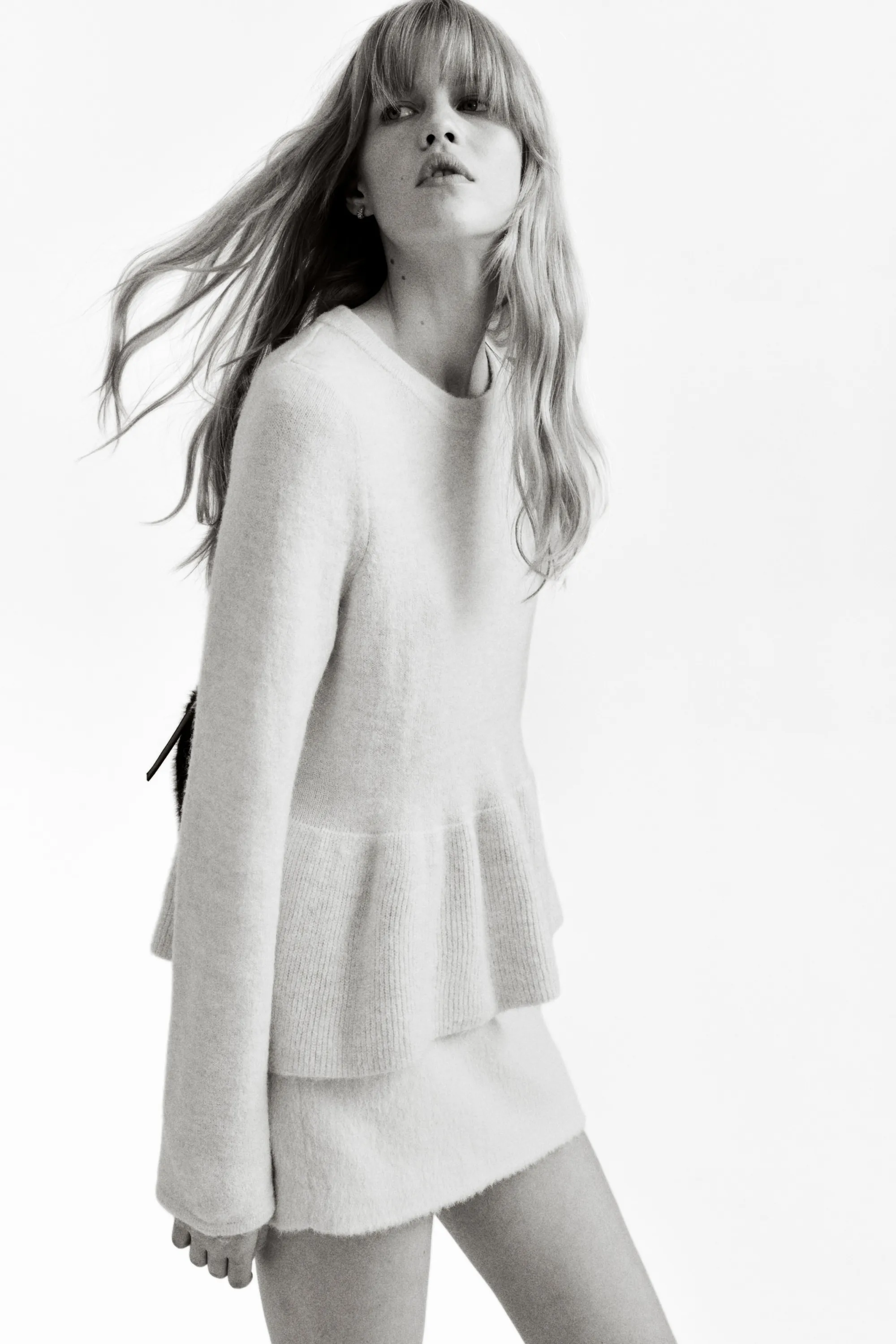 Pull péplum - Beige clair