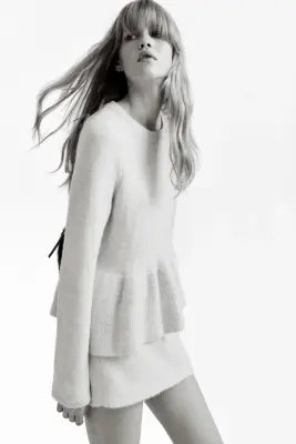 Pull péplum - Beige clair — photo 1