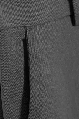 Pantalon de costume taille basse - Gris foncé chiné — photo 4