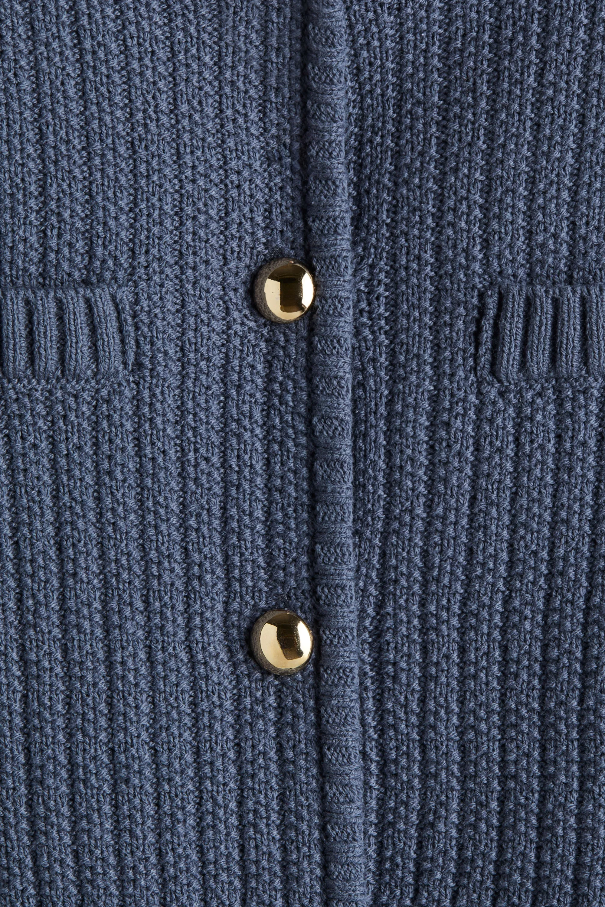 Gilet au point de riz - Bleu ancien