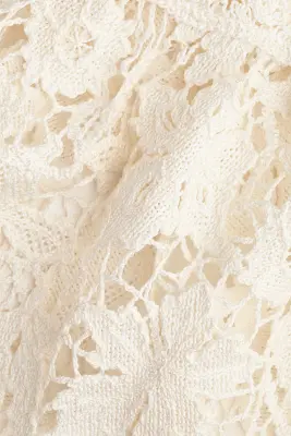 Robe façon crochet avec jupe évasée - Crème — photo 2
