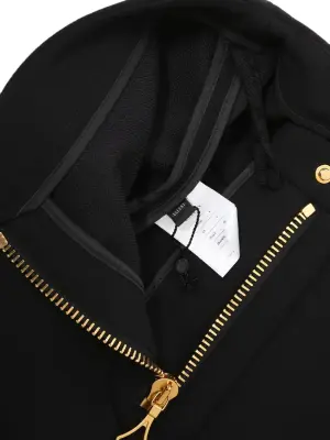 Pantalon en crêpe noir zip doré boutons dorés Prix boutique 460€ Taille M — photo 4