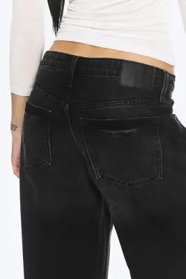 Jean jambe large taille basse Ample - Empire Black - Noir — photo 3