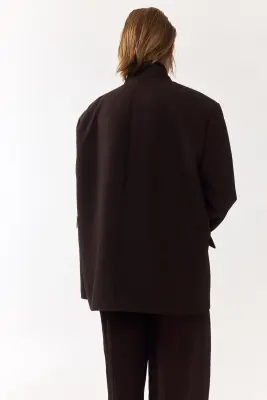 Blazer avec ceinture - Marron foncé — photo 4