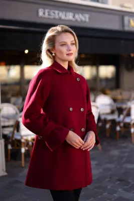 Francine Short Coat - Bordeaux — photo 4