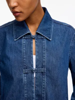 Chemise en sergé de denim - Bleu — photo 3