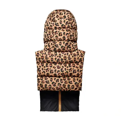 Capuche doudoune amovible léopard et noire – Fudoon — photo 5