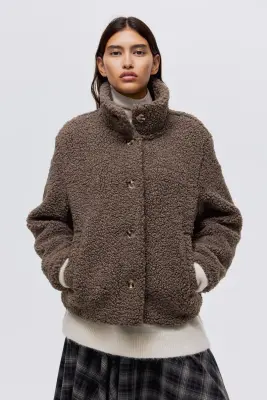 Veste en tissu Teddy bear - Beige foncé — photo 2