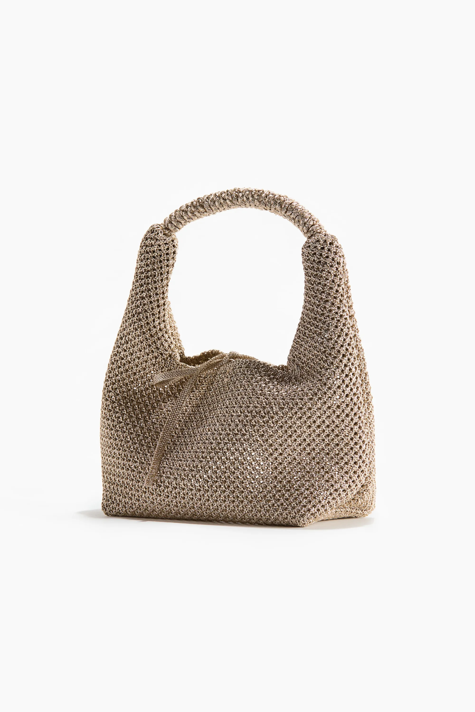 Sac à main scintillant en maille ajourée - Doré
