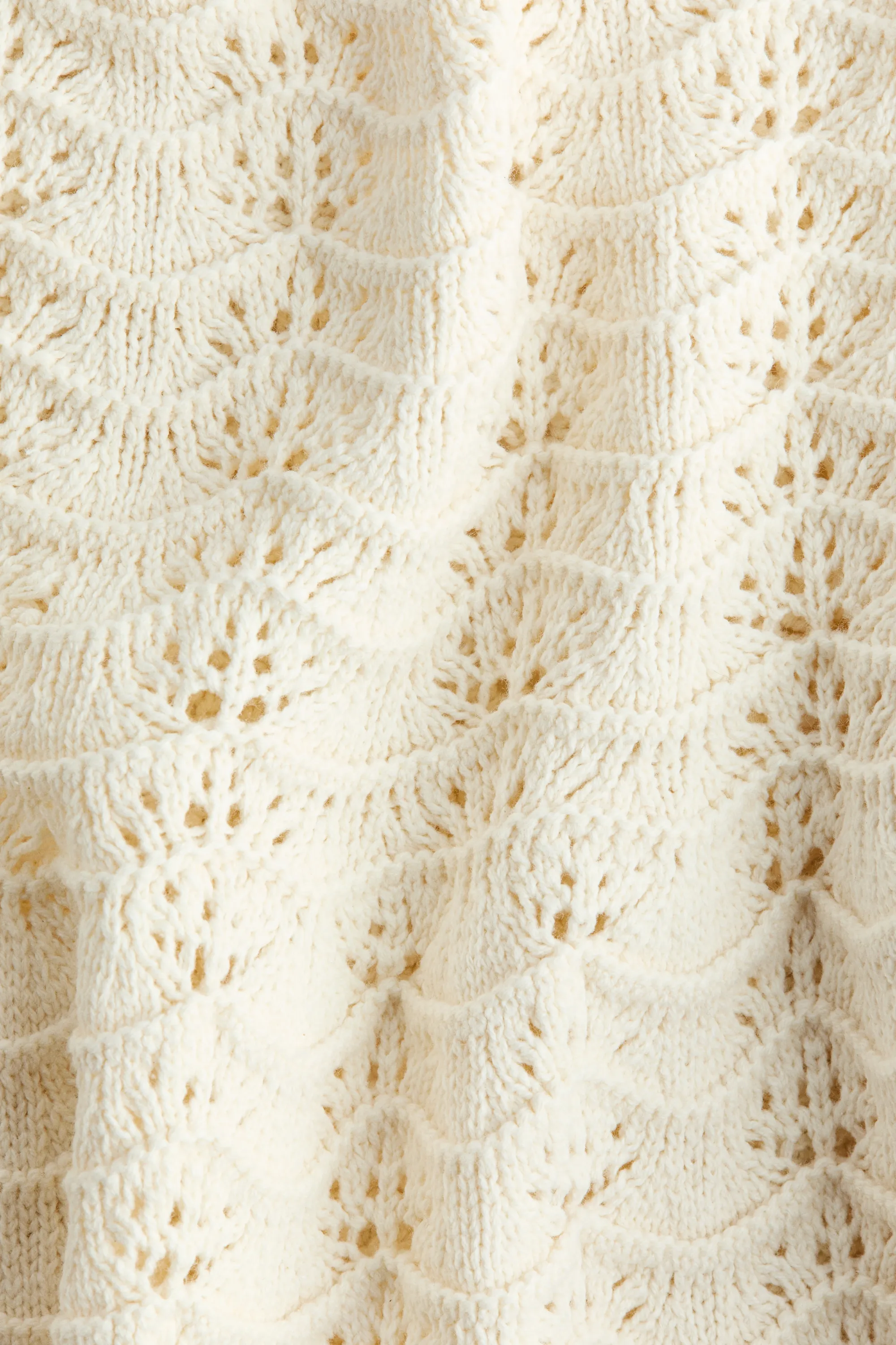 Top péplum façon crochet - Crème