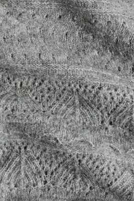 Gilet en maille pointelle - Gris chiné — photo 3