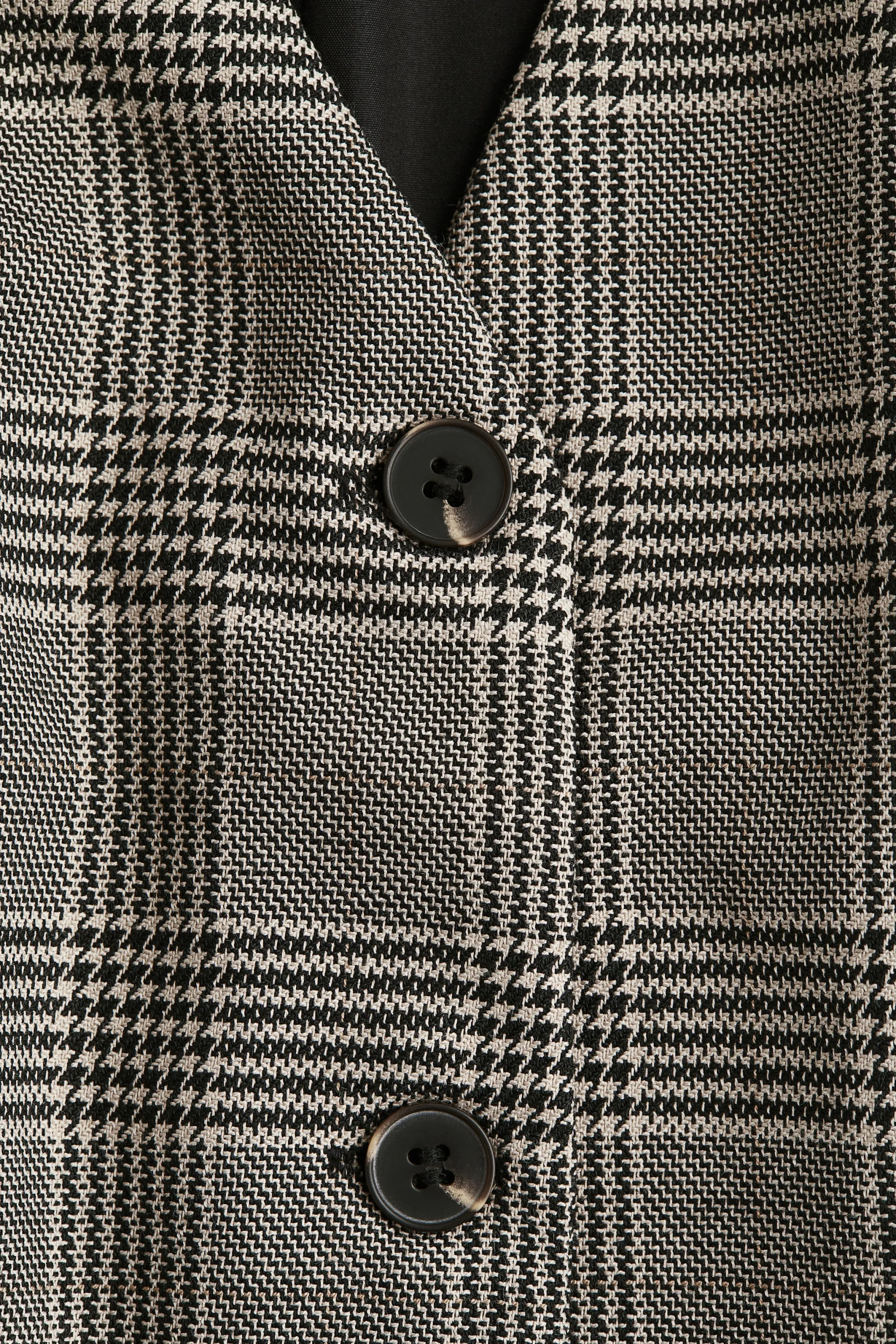 Robe à épaulettes - Noir/carreaux
