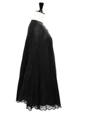 Robe courte  manches longues Scallop en coton noir Px boutique 350€ Taille 36/38 — photo 5