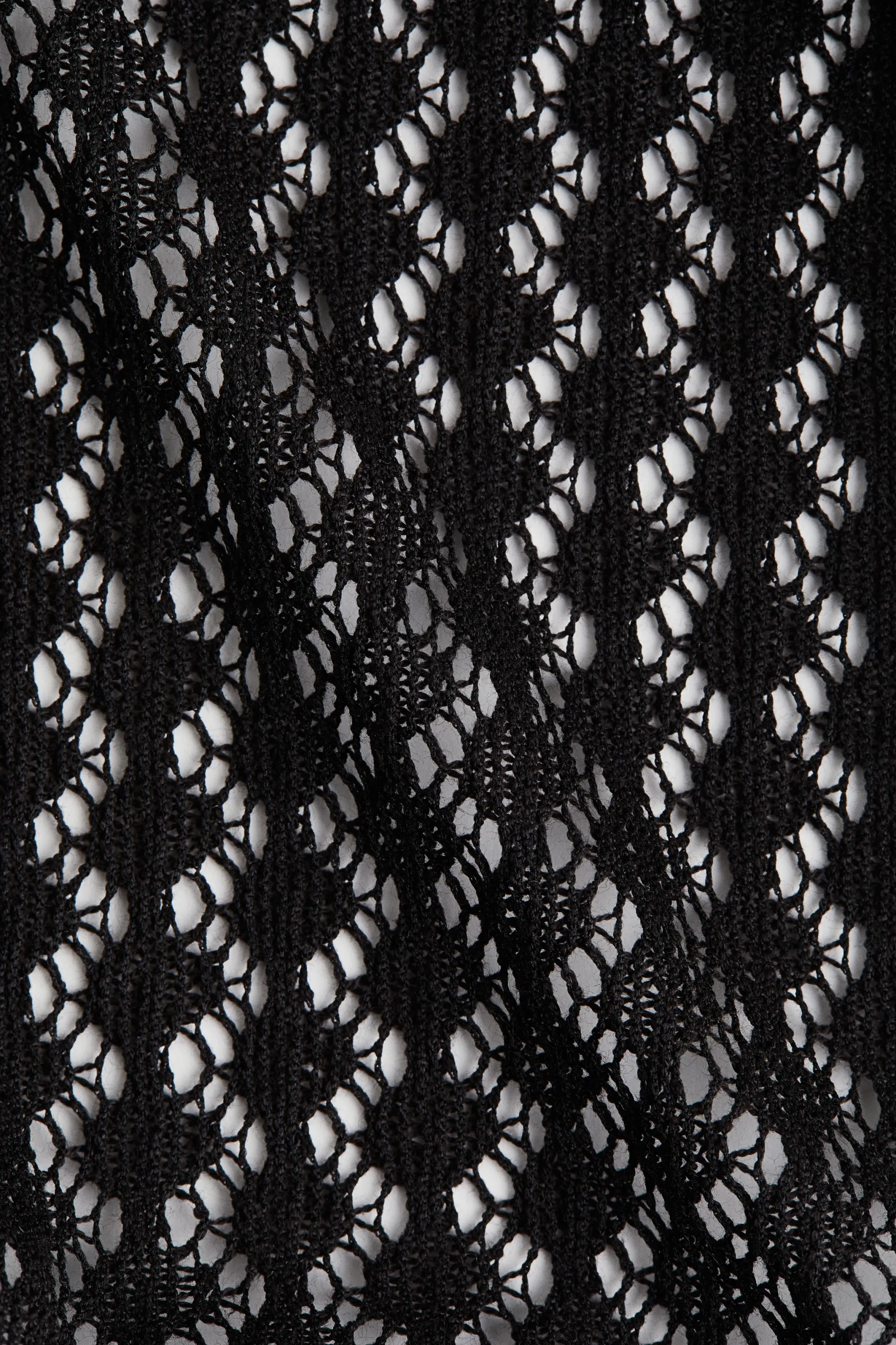 Top en maille pointelle - Noir