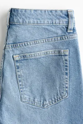 Mom Slim Fit High Waist Ankle Jeans - Bleu denim clair — photo 4