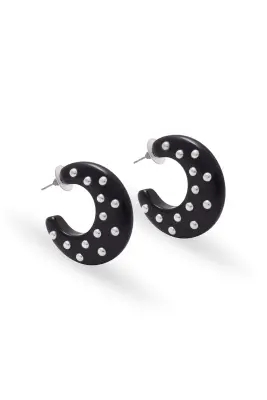 Boucles D'Oreilles Lalbert Noir/Argent — photo 4