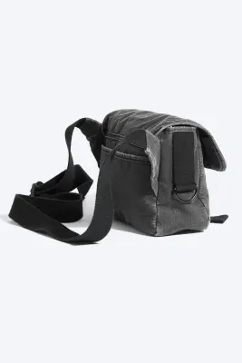 Sac messager à bandoulière - Noir délavé — photo 3