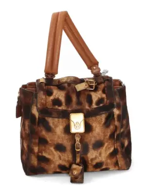 Sac à main DARLA en veau façon poulain imprimé léopard marron beige Prix boutique 1500€ — photo 1