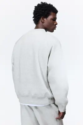 Sweat Oversized Fit - Gris chiné — photo 2
