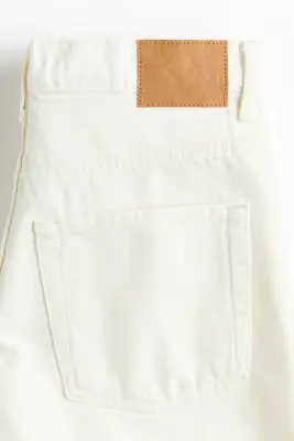 Short en denim avec bords à cru - Ivoire — photo 3