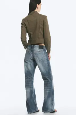 Veste croisée - Vert kaki foncé — photo 4