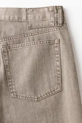 Short décontracté en denim - Beige — photo 4