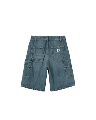Short Brandon Single Knee Short Blue Dark Used Wash Femme — photo 2
