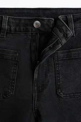 Wide High Waist Jeans - Noir denim — photo 5
