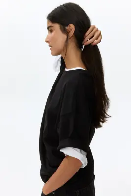 T-shirt oversize - Noir — photo 2