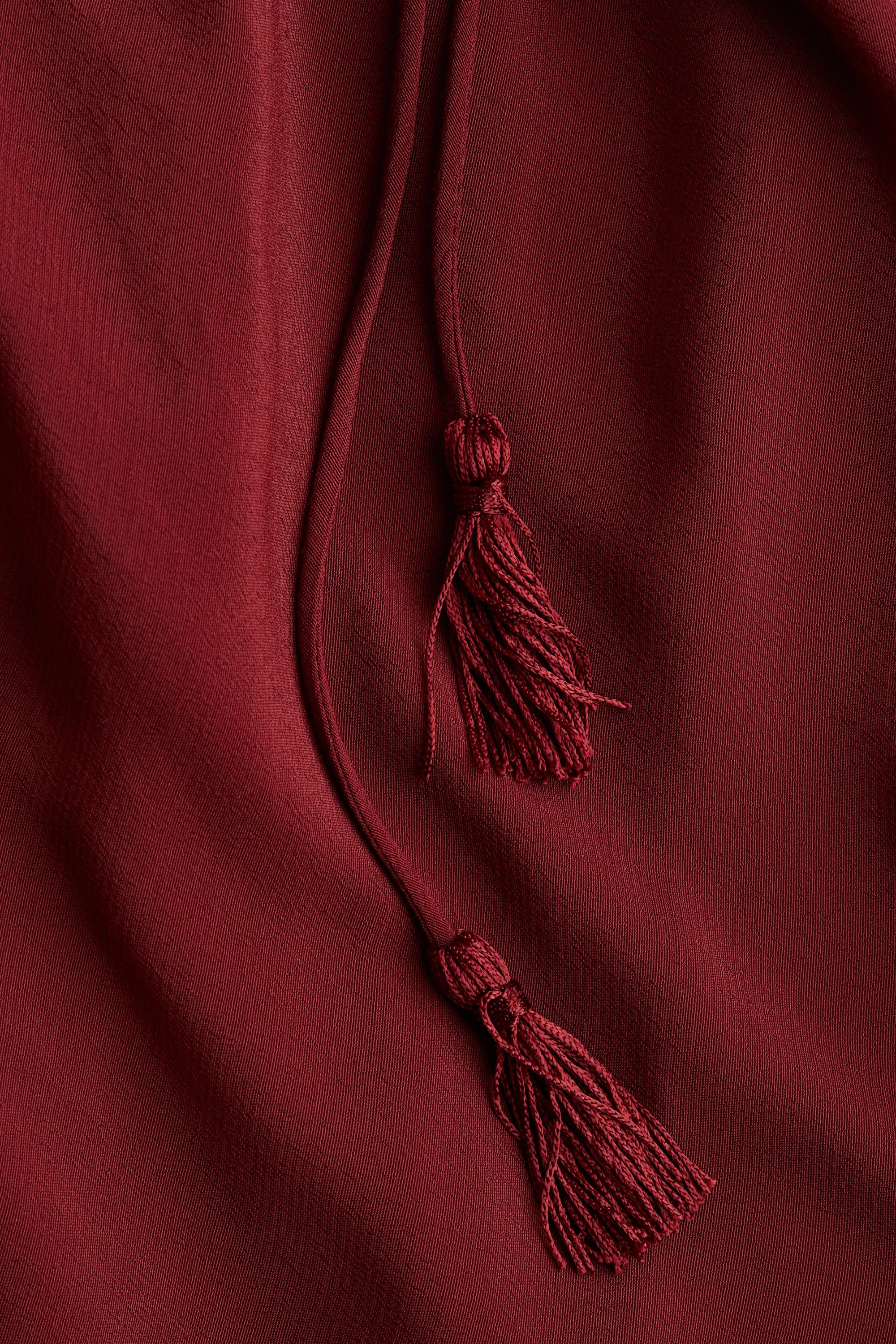Robe bandeau à effet drapé - Bordeaux