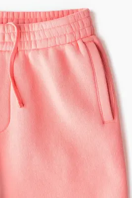 Short Relaxed Fit en molleton - Rose corail — photo 4
