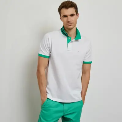 EDEN PARK POLO Blanc col vert — photo 2