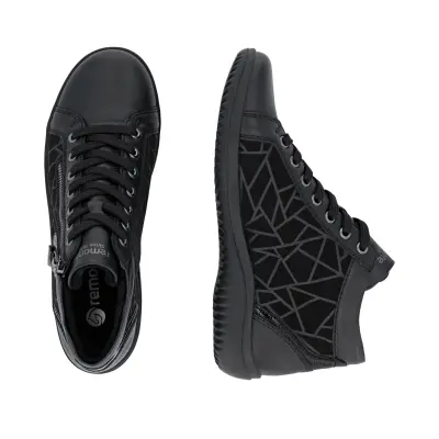 Baskets Remonte D1E72-00 Noires - Lacets Grande Pointure Femme — photo 4