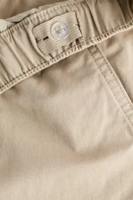 Pantalon jogger cargo en twill de coton - Beige — photo 2