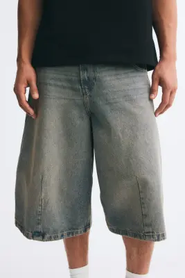 Short Baggy Barrel en denim - Bleu denim ancien — photo 2