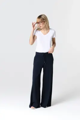 Pantalon Marine en Coton / Lin