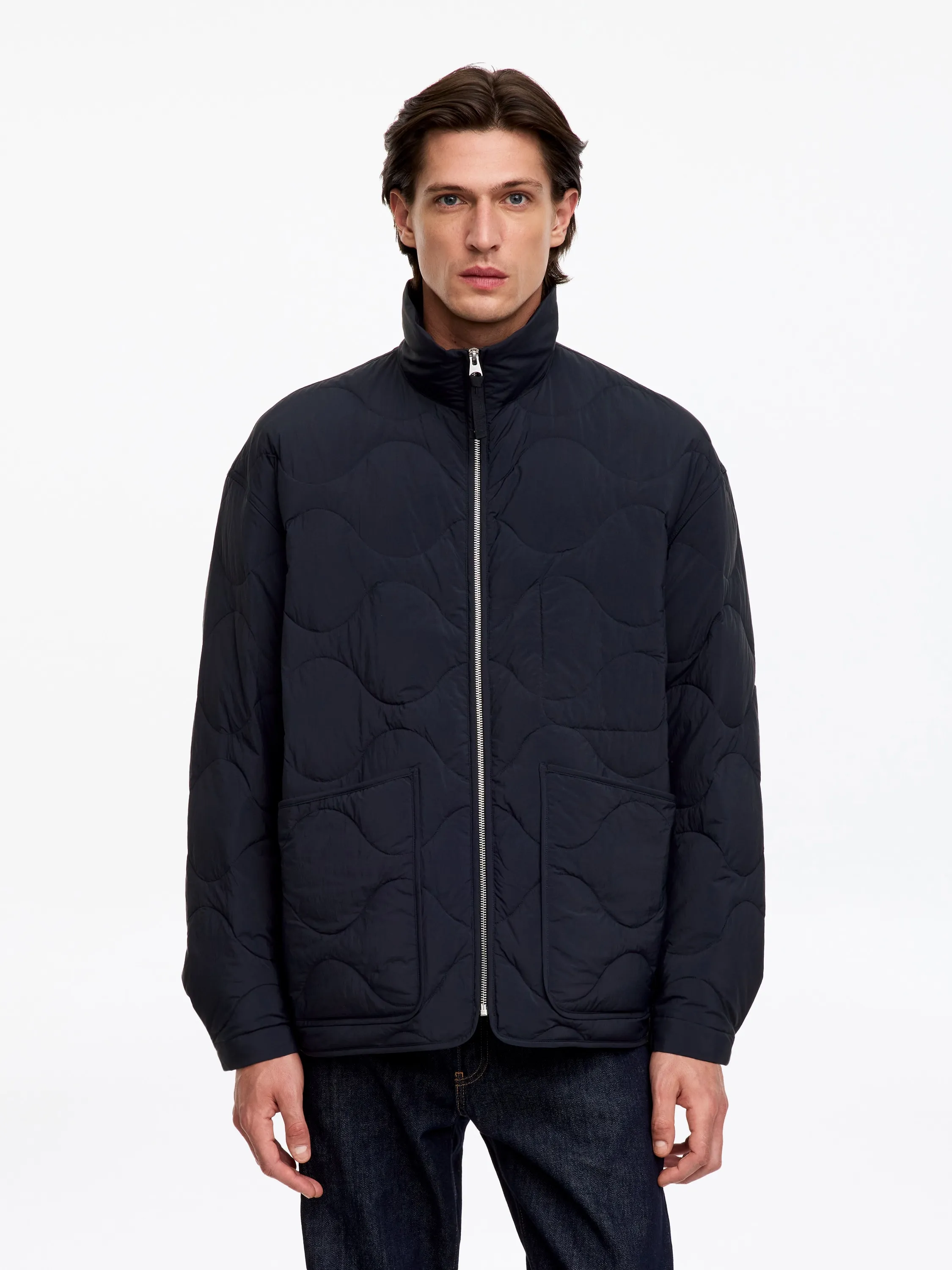 Veste matelassée en duvet - Bleu marine foncé